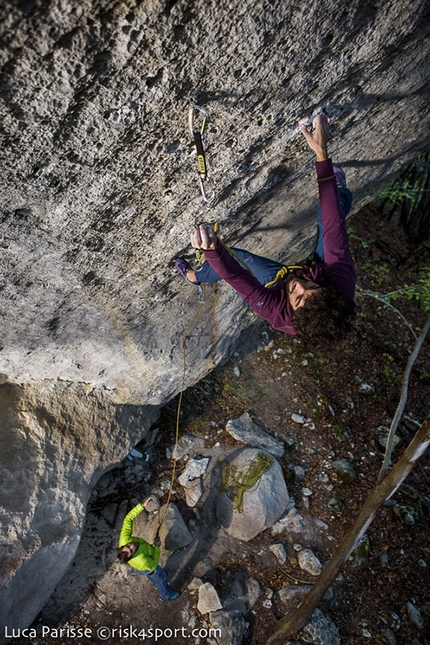 Matteo Cittadini - Matteo Cittadini repeating Hole's Trilogy 8c at Roccamorice, Abruzzo, Italy