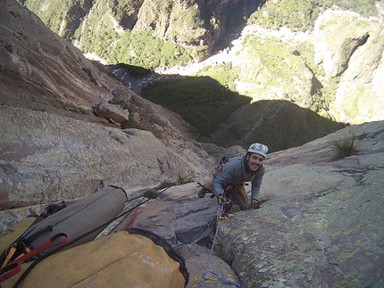 El Gigante, Mexico - Cecilia Buil and Tiny Almada during the first ascent of Tehué (700m, VI, 7a/A3, 8-18/10/2013), El Gigante, Mexico