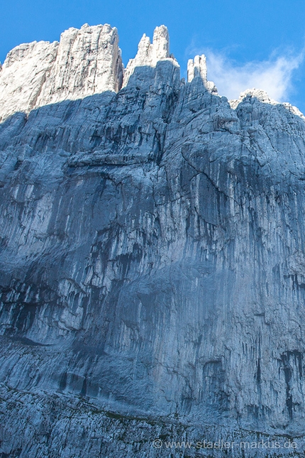 Roland Hemetzberger, Wilder Kaiser - Roland Hemetzberger during the first free ascent of the Scheffler - Siegert route on, Wilder Kaiser, Austria 09/2013