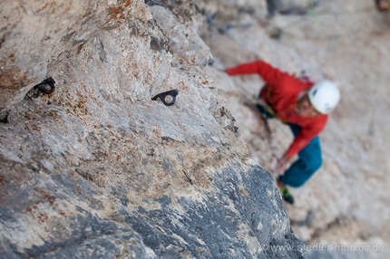 Roland Hemetzberger, Wilder Kaiser - Roland Hemetzberger during the first free ascent of the Scheffler - Siegert route on, Wilder Kaiser, Austria 09/2013