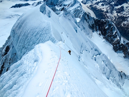 Benjamin Letham speed flying off Mt. Tasman in New Zealand