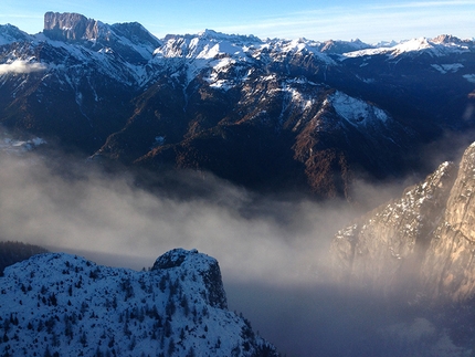 Civetta, Dolomites - The collapse of Su Alto, Civetta, Dolomites that took place on 16 November 2013.