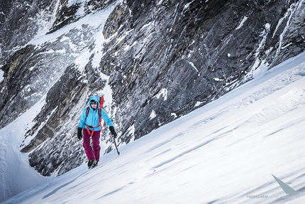 Likhu Chuli I - Ines Papert and Thomas Senf making the first ascent of Likhu Chuli I, Nepal