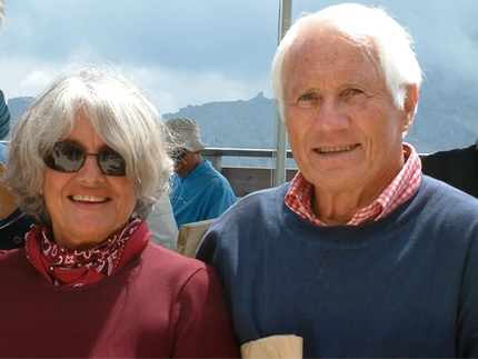 Rossana Podestà and Walter Bonatti - Rossana Podestà and Walter Bonatti at Monte Rite, 2004
