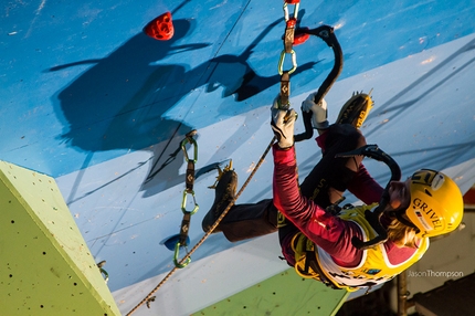 Angelika Rainer - Angelika Rainer competing at the Bozeman Ice Climbing Festival 2013.