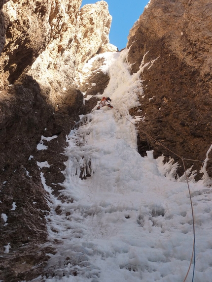 Dolomites ice climb: Langkofel Schulter