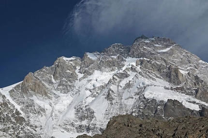 Nanga Parbat - The Rupal Face on Nanga Parbat with the pre-summit, or South Summit.