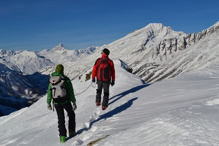 Tracce Bianche - Dalla cima dello Tschuggmatthorn il Bietschhorn