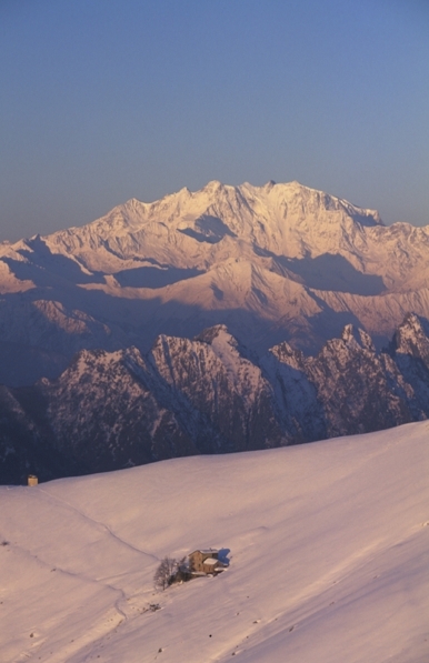 Tracce Bianche - Piancavallone, I corni di Nibbio e il Monte Rosa dalla cima del Todano