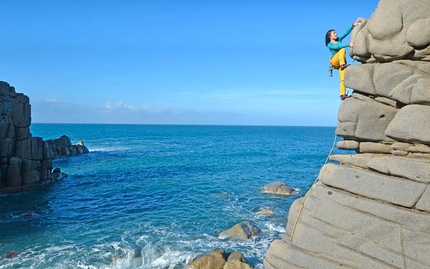 Capo Pecora, Sardegna - Sara Oviglia su Soft Trad, alla baia delle Meduse.