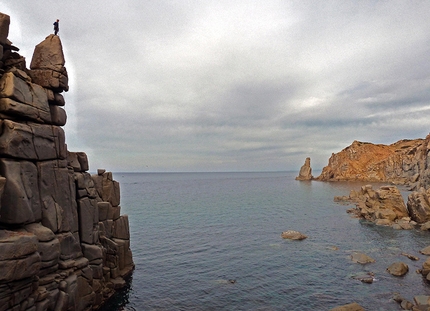 Capo Pecora, Sardinia - Fabio Erriu on the summit of Hydra