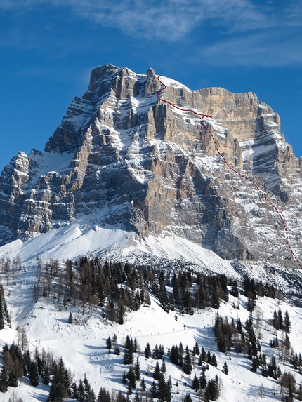 Pelmetto, Dolomiti - Prima discesa del Pelmetto, Francesco Vascellari e Loris De Barba, marzo 2013