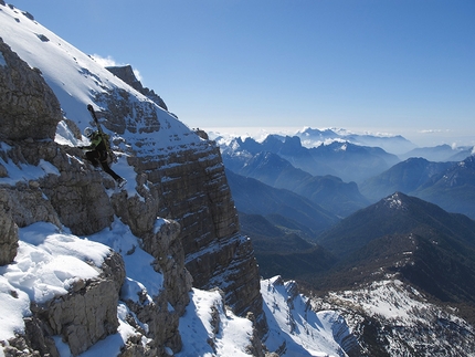 Pelmetto, Dolomiti - Prima discesa del Pelmetto, Francesco Vascellari e Loris De Barba, marzo 2013