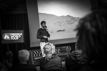 Freeride - Nicolas Hale-Woods presenta lo Swatch Freeride World Tour by The North Face 2014 in occasione della prima tappa a Courmayeur Mont Blanc