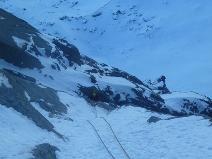 Fancy of Peckers, Col du Peigne, Monte Bianco - Gianluca Cavalli sui tiri intermedi