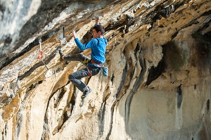 Climbing in Croatia - Borna Čujić, Snoop Boggi Dog 7c+ at the crag Sopot, circa 5km from Buzetski kanjon