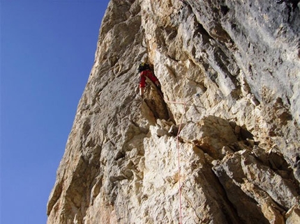 Cima D’Angheraz - Pale San Martino - Cima D’Angheraz, parete NO, via Massarotto – Zonta (Pale San Martino, Dolomiti)