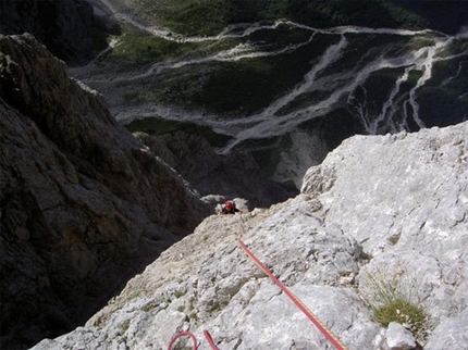 Cima D’Angheraz - Pale San Martino - Cima D’Angheraz, parete NO, via Massarotto – Zonta (Pale San Martino, Dolomiti)