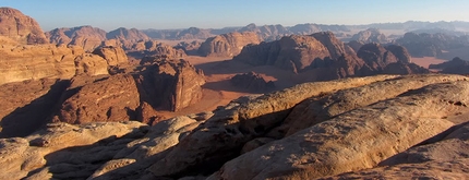 Jordan climbing - The view above Wadi Rum