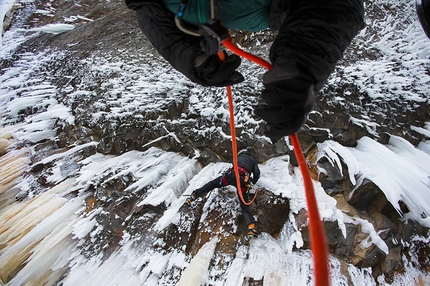 Will Gadd - Will Gadd climbing Overhead Hazard at Helmcken Falls, Canada.