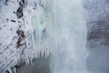 Will Gadd - Will Gadd climbing Overhead Hazard at Helmcken Falls, Canada.