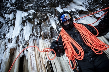 Will Gadd - Will Gadd climbing Overhead Hazard at Helmcken Falls, Canada.