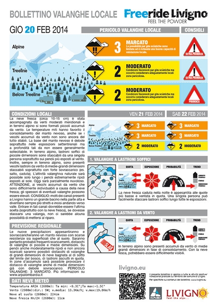 Avalanche education - The Livigno avalanche bulletin (progetto 