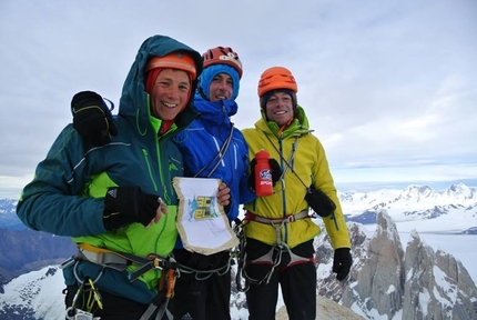 Californiana Sit Start, Patagonia - Luca Schiera, Matteo della Bordella and Silvan Schüpbach enchaining Aguja de la Silla with Cerro Fitz Roy in Patagonia.