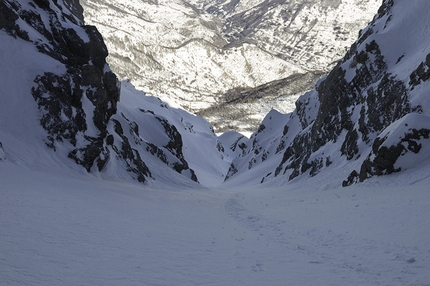 Chaberton 3131m, Alpi Cozie - Ingresso del Canale NE