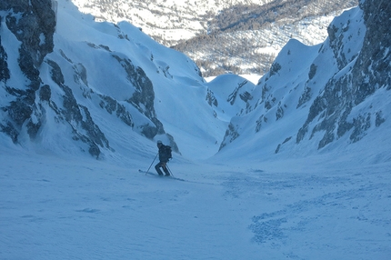 Chaberton 3131m, Alpi Cozie - Canale NE: sosta