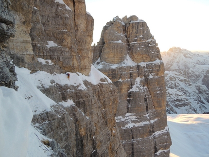 Tre Cime di Lavaredo, Dolomites - Ueli Steck & Michi Wohlleben: Via Comici, Cima Grande