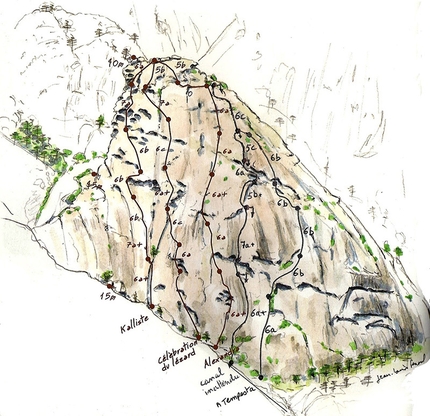 Punta a Biciartula, Bavella, Corsica - Punta A Biciartula e le vie d'arrampicata in Bavella, Corsica
