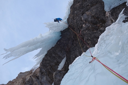 Evolution new Dolomites ice and mixed pitch in Vallunga by Wolfgang Hell and Pavol Rajcan