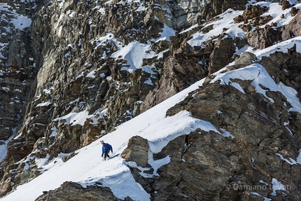 Hervé Barmasse, Cervino - Hervé Barmasse il 13 marzo 2014 durante il primo  concatenamento invernale delle 4 creste del Cervino