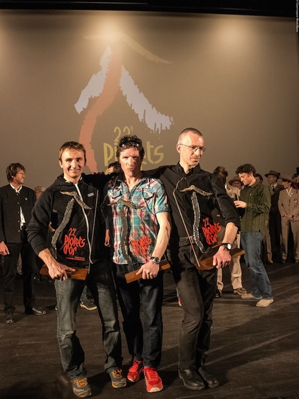 Piolets d'Or 2014 - La serata: Ueli Steck, Raphael Slawinsky & Ian Welsted