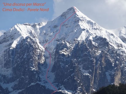Una discesa per Marco Anghileri - Parete Nord di Cima Dodici, Valsugana