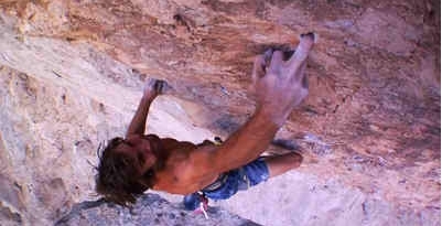 Chris Sharma  frees Jumbo Love 9b at Clark Mountain