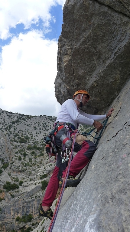 Punta Cucuttos, Gole di Gorroppu, Sardegna - Quinto tiro L'ultimo dei Mòcheni
