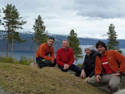 Norvegia 2014 - Romagna Ice Team: Raffaele Mercuriali, Davide Donini, Mauro Cappelli, Andrea Gamberini