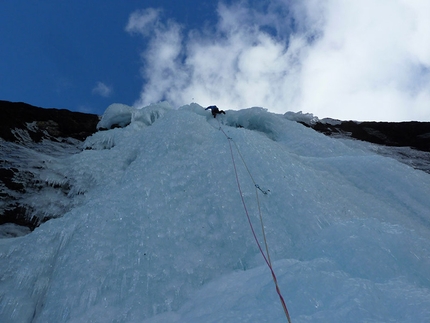 Norvegia 2014 - Raffaele Mercuriali all'uscita di L6 di Yeste Mardola (Eikesdal-Eresfjord)