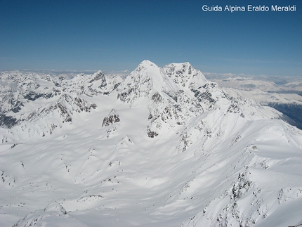 Mount Cevedale - Gran Zebrù and Ortles seen from the summit of Mount Cevedale