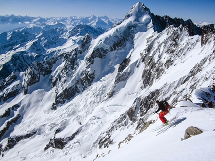 Tour Noir South Ridge first ski descent by Merikanto and Heimonen