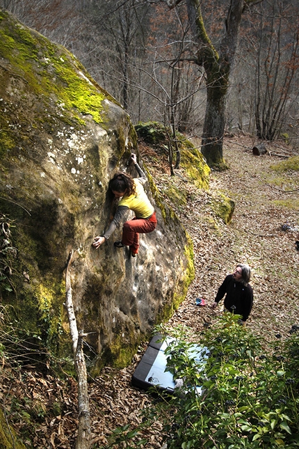 Mauro Calibani - Daniela Feroleto in arrampicata a Uscerno