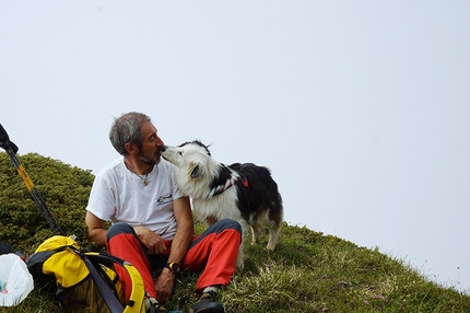 Ilio De Biasio - Ilio De Biasio in his kingdom, the Pale di San Lucano