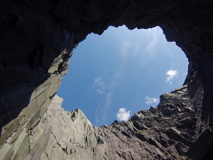 Twll Mawr, Dinorwig, Galles - L'immensa minera Twll Mawr sopra Llanberis in Galles.