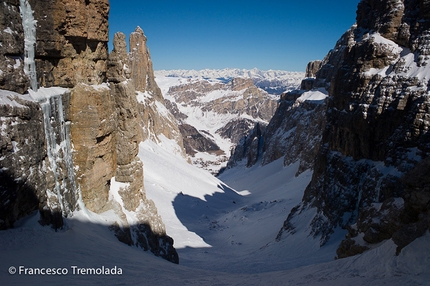 Val Mesdì e Val Litres, freeride sul Sella in Dolomiti