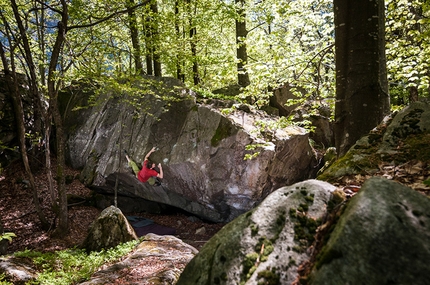 Martin Keller - Martin Keller climbing Nike 8B+ at Brione, Switzerland