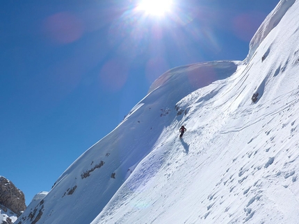 Peitlerkofel, Dolomites - Cima Piccola di Putia: new ski descent down the North Face by Simon Kehrer, Roberto Tasser and Ivan Canins