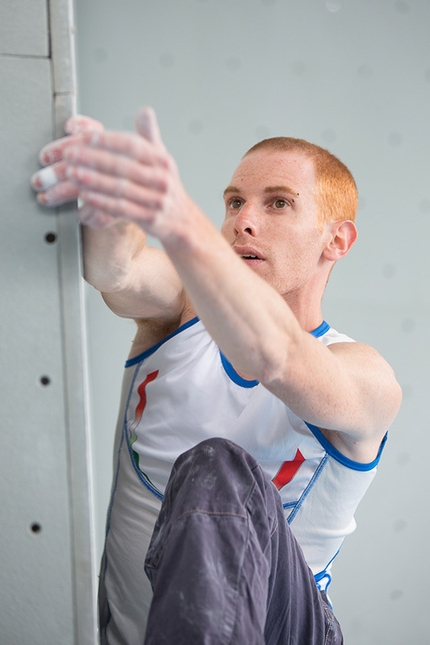 Coppa del Mondo Boulder 2014 - Gabriele Moroni competing in the 4th stage of the Boulder World Cup 2014.