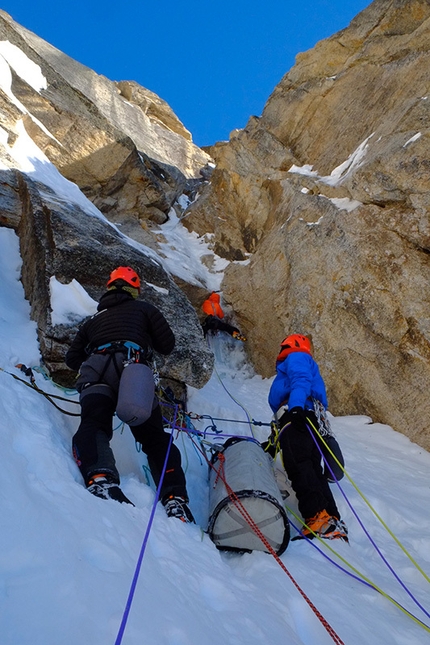 Revelation Mountains, Alaska - Odyssey & Iliad, two new routes on Pyramid Peak and Mount Boucansaud (Lise Billon, Pedro Angel Galan Diaz, Jeremy Stagnetto, Jérôme Sullivan)